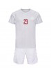 Fotbalové Dres Dánsko Pierre-Emile Hojbjerg #23 Dětské Venkovní Oblečení MS 2022 Krátký Rukáv (+ trenýrky)